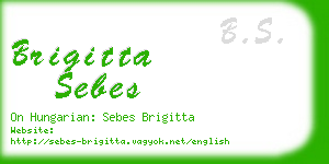 brigitta sebes business card